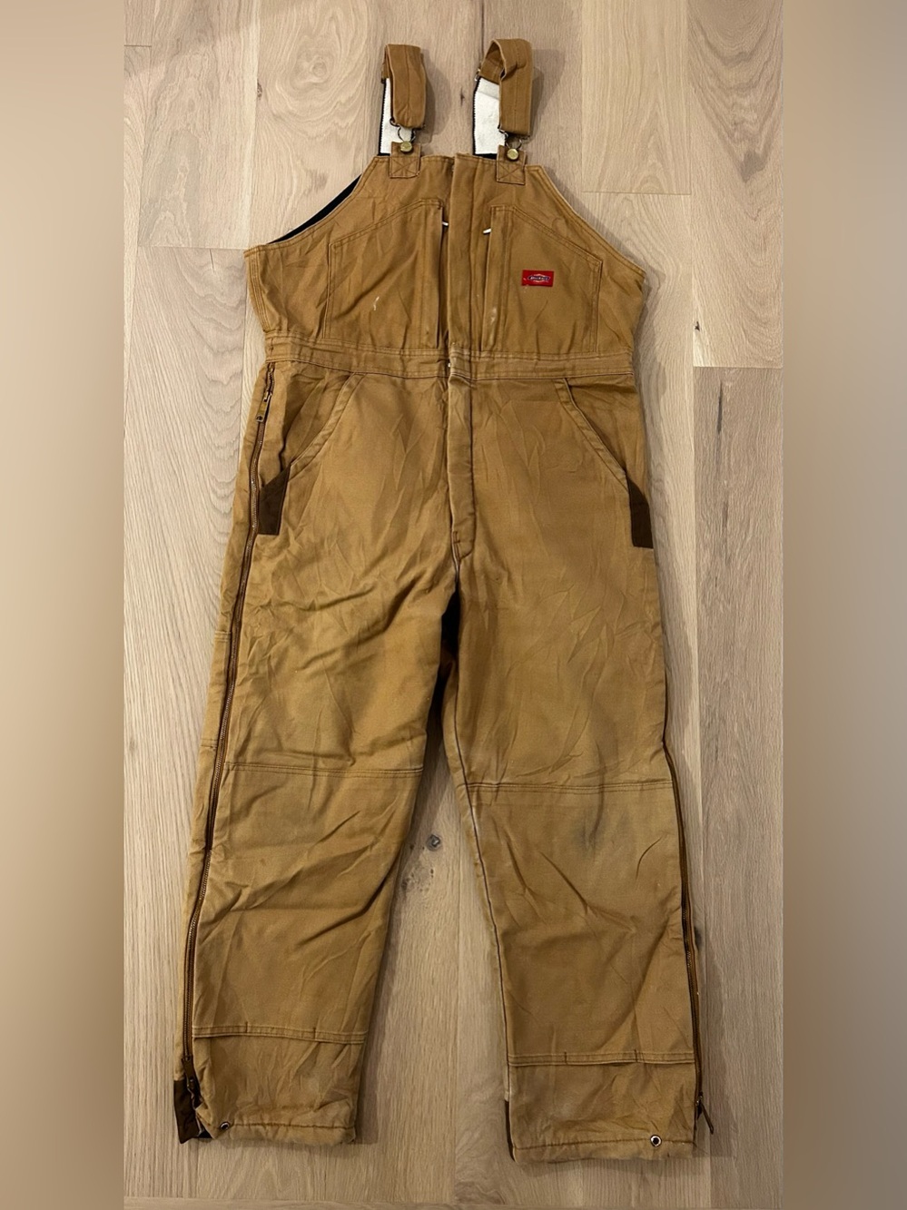 Dickies Premium Insulated Duck Canvas Overalls - Size Large Short